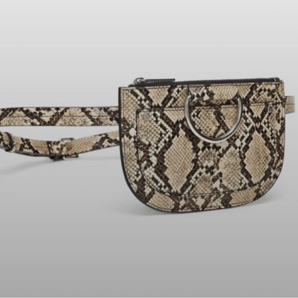 Zara Trafaluc Snakeskin Print Belt Bag - Picture 9 of 10